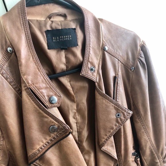 Blu Pepper Jackets & Blazers - Blu Pepper+Jacket+Brown+Sz Large